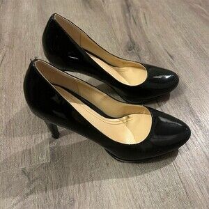 Cole Haan Platform Pumps Womens Size 7B Black Stiletto Heels Round Toe